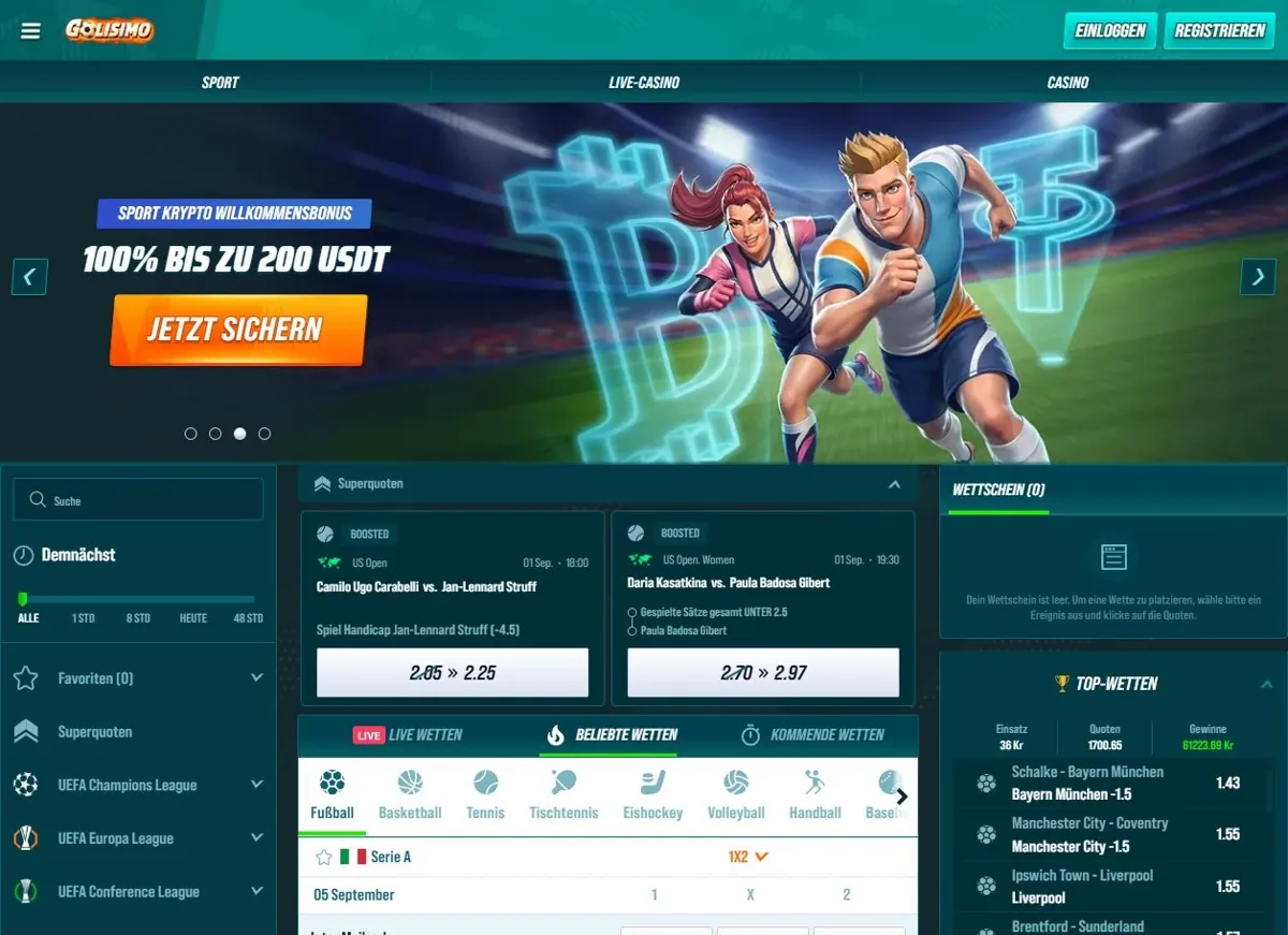 Golisimo product interface from the supplied capture